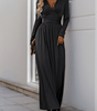 Maxi Robe Décolleté en V avec Détails en Dentelle pour Femmes