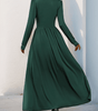 Maxi Robe Décolleté en V avec Détails en Dentelle pour Femmes