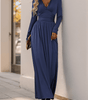 Maxi Robe Décolleté en V avec Détails en Dentelle pour Femmes