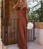 Robe Maxi Décolleté en V pour Femmes
