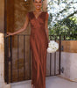 Robe Maxi Décolleté en V pour Femmes