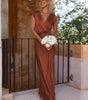 Robe Maxi Décolleté en V pour Femmes