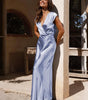 Robe Maxi Décolleté en V pour Femmes
