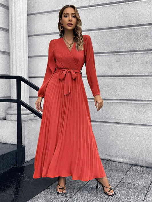 Robe Maxi Décolleté en V pour Femmes