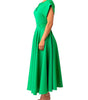 Robe Maxi Décolleté en V et Jupe Plissée pour Femmes