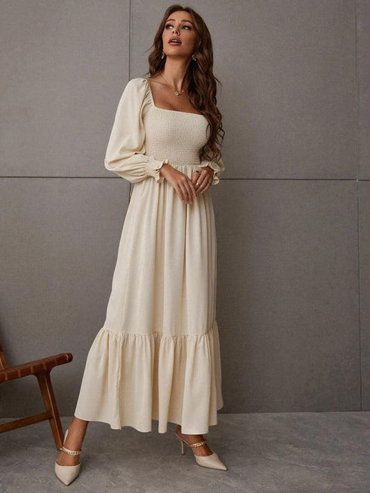 Robe Maxi Décolleté Carré pour Femmes