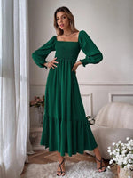Robe Maxi Décolleté Carré pour Femmes