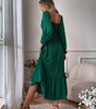 Robe Maxi Décolleté Carré pour Femmes