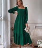 Robe Maxi Décolleté Carré pour Femmes