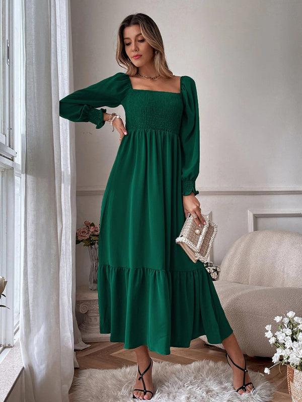 Robe Maxi Décolleté Carré pour Femmes