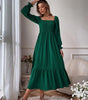 Robe Maxi Décolleté Carré pour Femmes