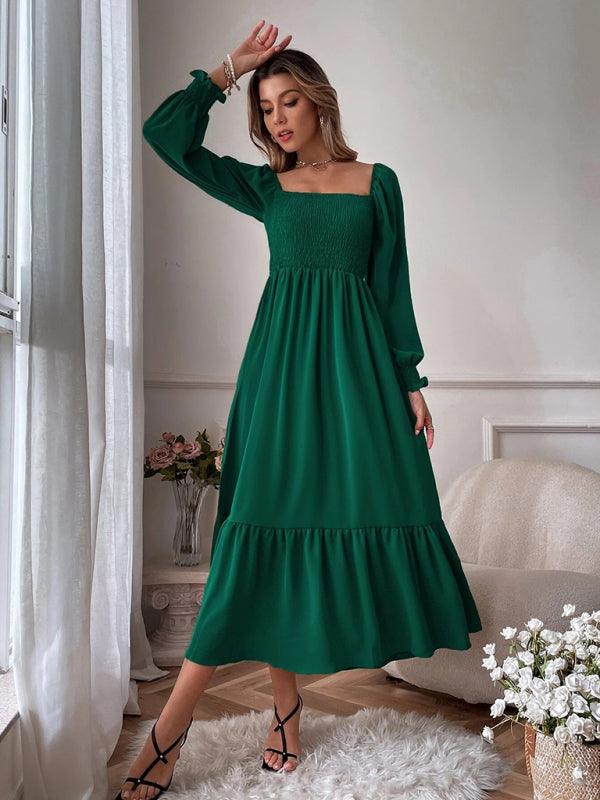 Robe Maxi Décolleté Carré pour Femmes