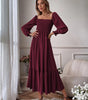 Robe Maxi Décolleté Carré pour Femmes