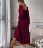 Robe Maxi Décolleté Carré pour Femmes