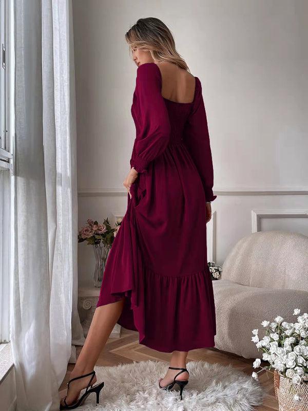 Robe Maxi Décolleté Carré pour Femmes