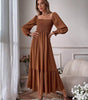 Robe Maxi Décolleté Carré pour Femmes