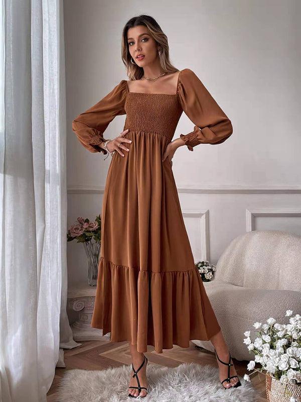 Robe Maxi Décolleté Carré pour Femmes