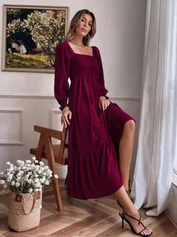 Robe Maxi Décolleté Carré pour Femmes