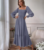 Robe Maxi Décolleté Carré pour Femmes