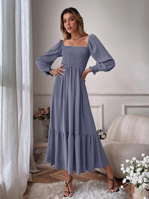 Robe Maxi Décolleté Carré pour Femmes