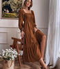Robe Maxi Décolleté Carré pour Femmes