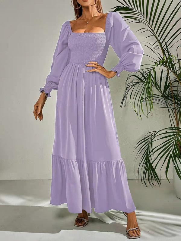 Robe Maxi Décolleté Carré pour Femmes