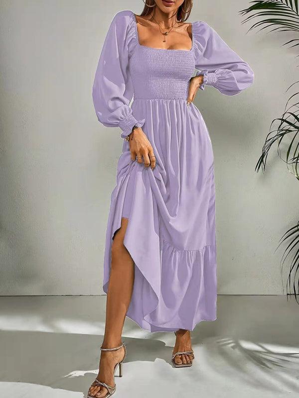 Robe Maxi Décolleté Carré pour Femmes