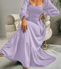 Robe Maxi Décolleté Carré pour Femmes