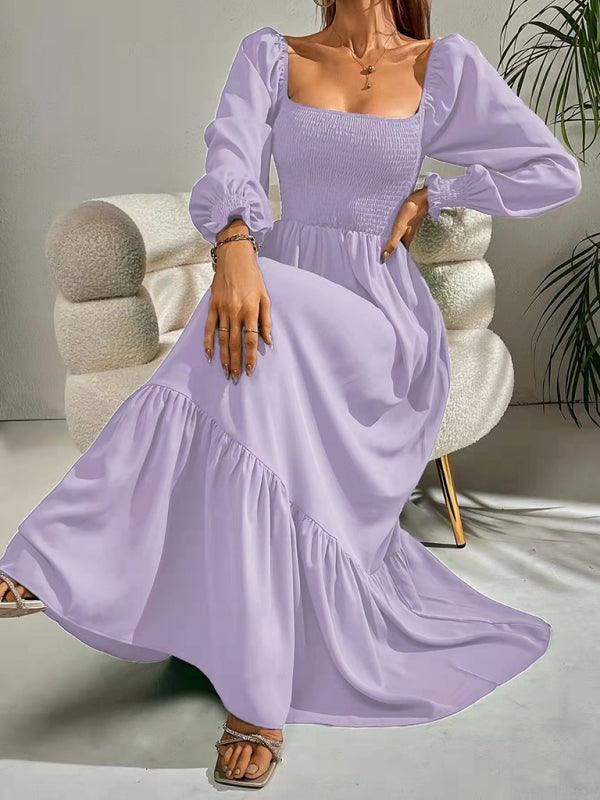 Robe Maxi Décolleté Carré pour Femmes