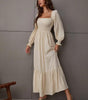 Robe Maxi Décolleté Carré pour Femmes