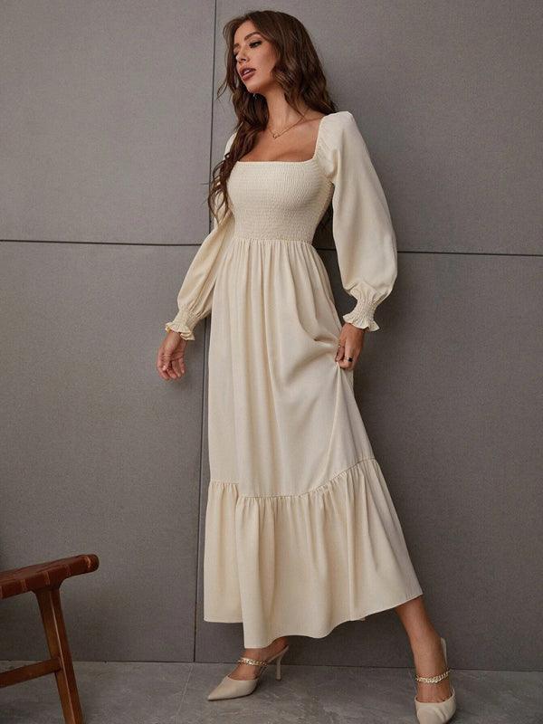 Robe Maxi Décolleté Carré pour Femmes