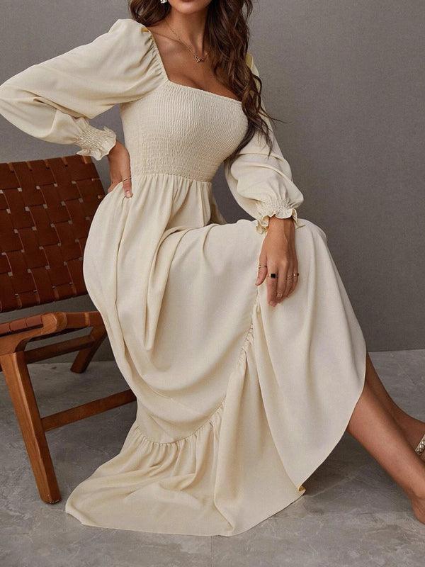 Robe Maxi Décolleté Carré pour Femmes