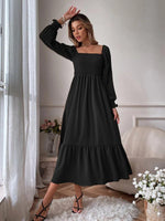 Robe Maxi Décolleté Carré pour Femmes