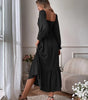 Robe Maxi Décolleté Carré pour Femmes