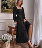 Robe Maxi Décolleté Carré pour Femmes