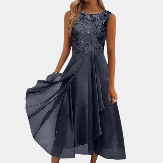 Robe Midi à Motif Floral pour Femmes