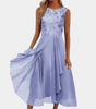 Robe Midi à Motif Floral pour Femmes