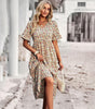 Robe Midi Imprimé Floral pour Femmes