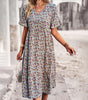 Robe Midi Imprimé Floral pour Femmes