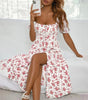Robe Midi Imprimé Floral pour Femmes
