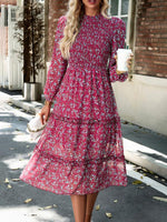 Robe Midi Imprimée Fleurie pour Femmes