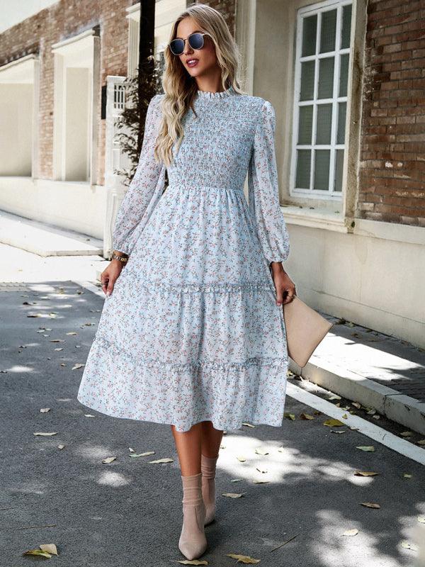Robe Midi Imprimée Fleurie pour Femmes