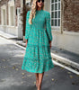 Robe Midi Imprimée Fleurie pour Femmes