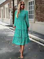 Robe Midi Imprimée Fleurie pour Femmes