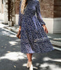 Robe Midi Imprimée Fleurie pour Femmes
