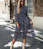 Robe Midi Imprimée Fleurie pour Femmes