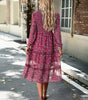 Robe Midi Imprimée Fleurie pour Femmes