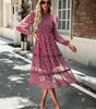 Robe Midi Imprimée Fleurie pour Femmes