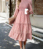 Robe Midi Imprimée Fleurie pour Femmes