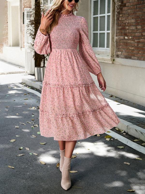 Robe Midi Imprimée Fleurie pour Femmes